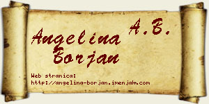 Angelina Borjan vizit kartica